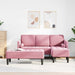 Bankstel met kussen 2 pcs Roze Polyester