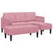 Bankstel met kussen 2 pcs Roze Polyester