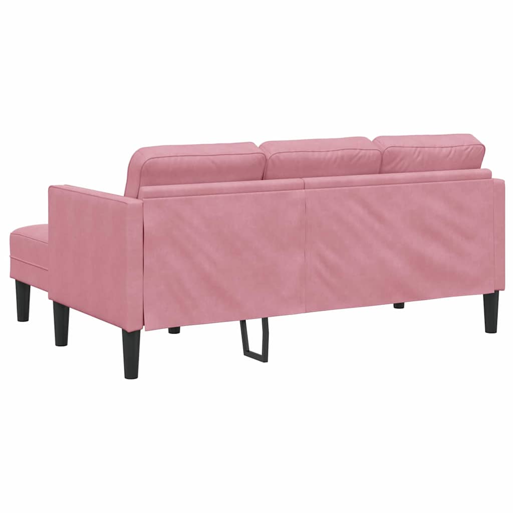 Bankstel met kussen 2 pcs Roze Polyester