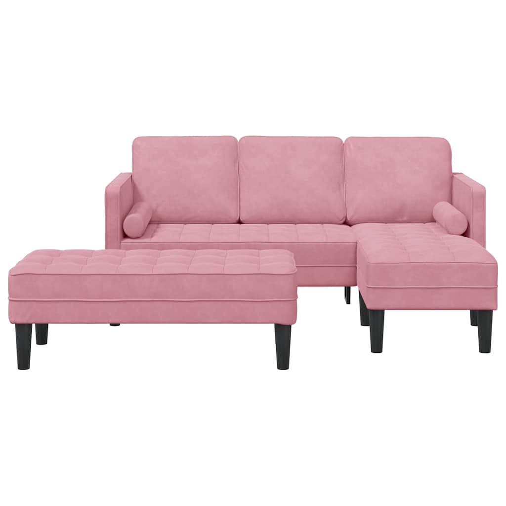 Bankstel met kussen 2 pcs Roze Polyester