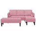 Bankstel met kussen 2 pcs Roze Polyester
