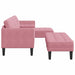 Bankstel met kussen 2 pcs Roze Polyester