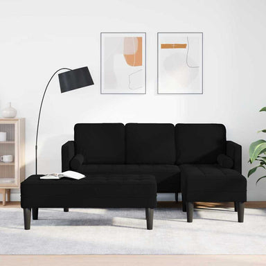 Bankstel 2 st Zwart Polyester