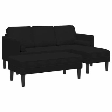 Bankstel 2 st Zwart Polyester