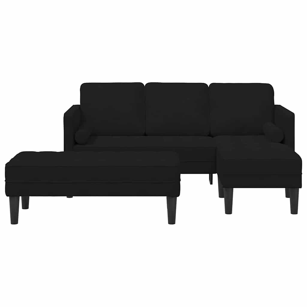 Bankstel 2 st Zwart Polyester