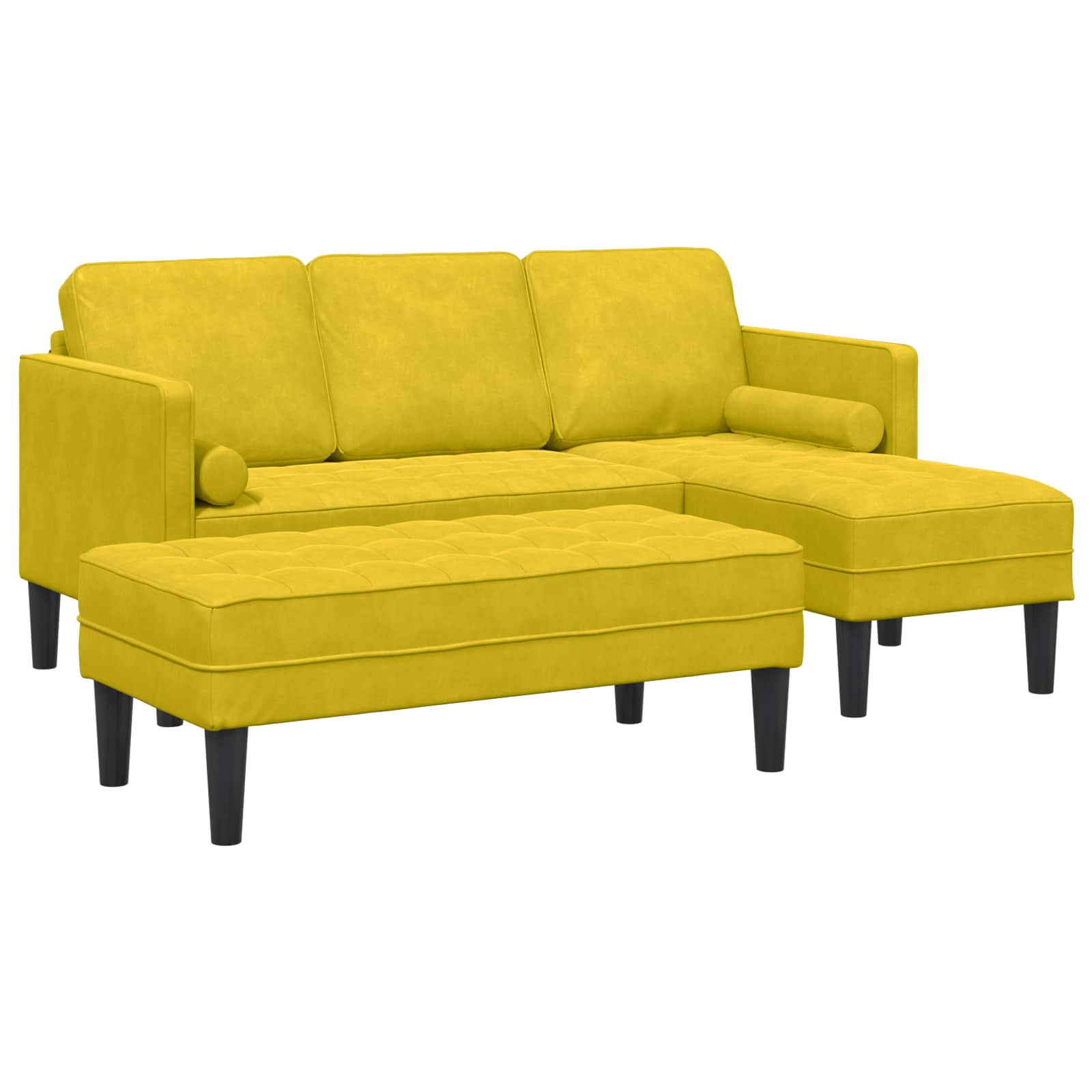 Bankstel 2 st Geel Polyester