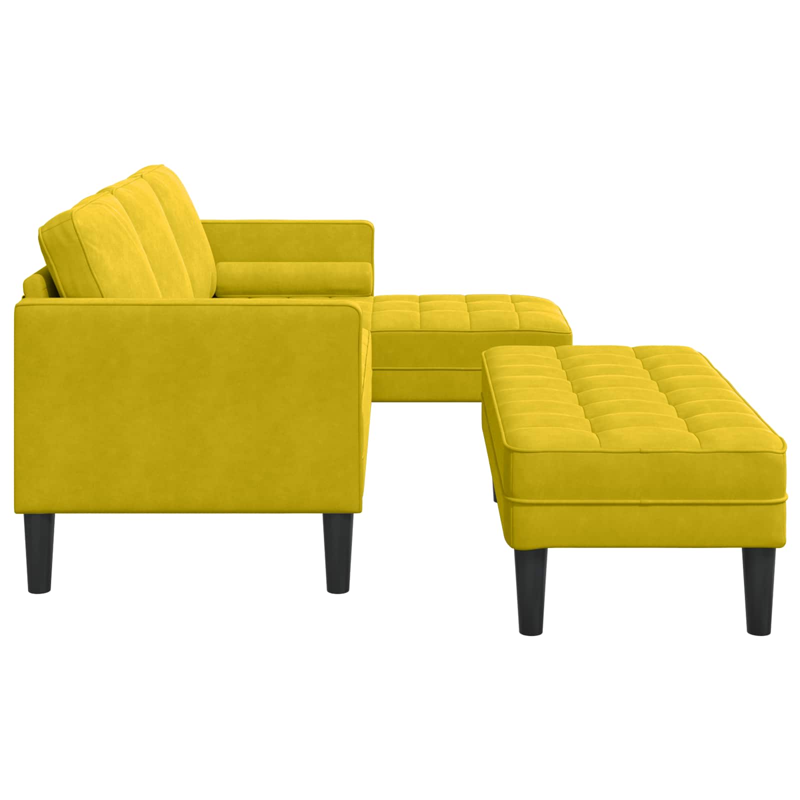 Bankstel 2 st Geel Polyester