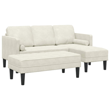 Bankstel 2 st Crème Polyester
