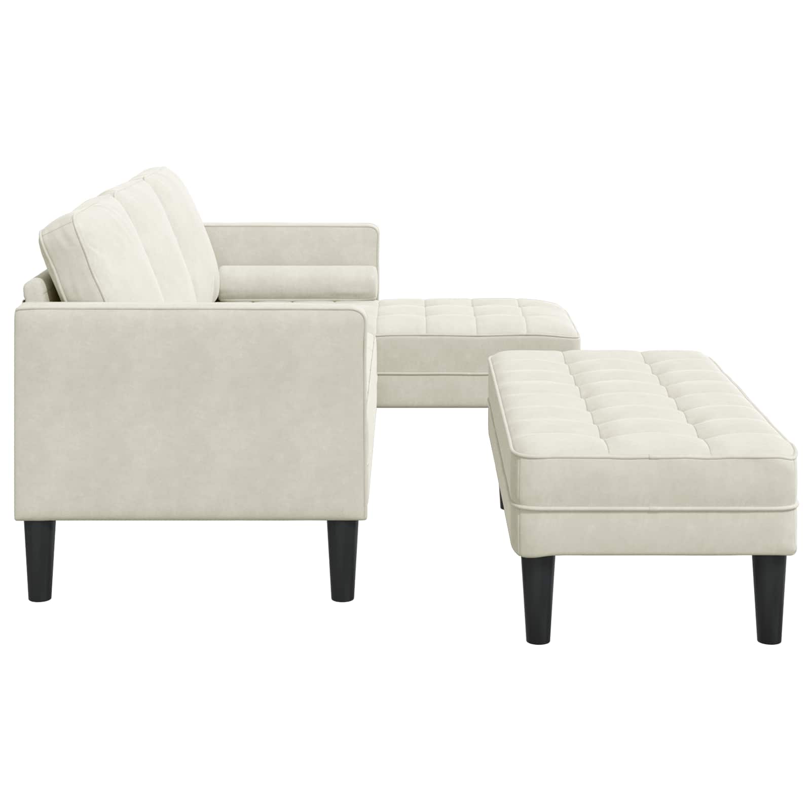 Bankstel 2 st Crème Polyester