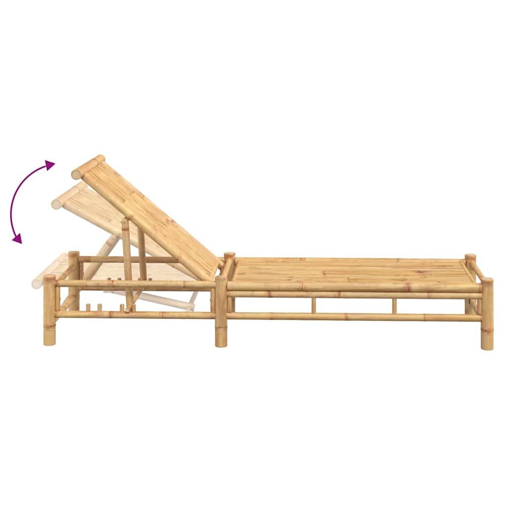 Ligbed 55x199x30 cm bamboe