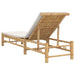 Ligstoel met kussens 55x199x30 cm bamboe