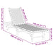 Ligstoel met zwart geweven band 55x200x30 cm bamboe