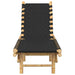 Ligstoel met zwart geweven band 55x200x30 cm bamboe