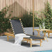 Ligstoel met zwart geweven band 55x200x30 cm bamboe
