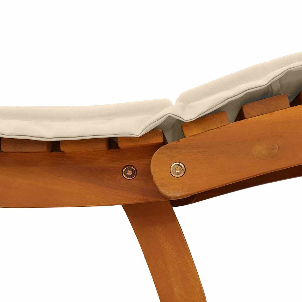 Ligbed 2 st Massief Acaciahout Beige