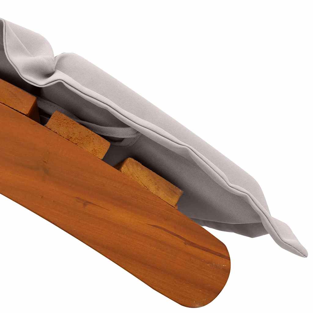 Ligbed 2 st Massief Acaciahout Taupe