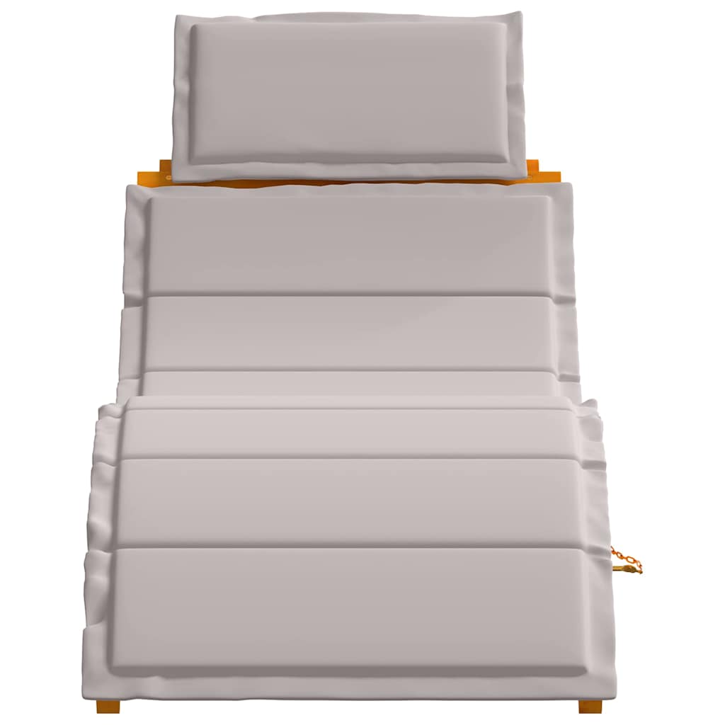 Ligbed 2 st Massief Acaciahout Taupe