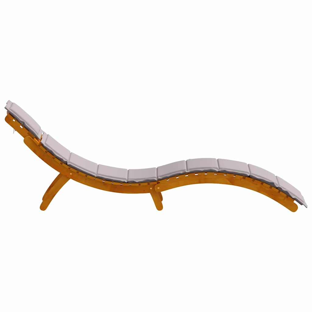 Ligbed 2 st Massief Acaciahout Taupe