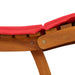 Ligbed 2 st Massief Acaciahout Rood