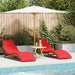 Ligbed 2 st Massief Acaciahout Rood