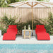 Ligbed 2 st Massief Acaciahout Rood