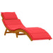 Ligbed 2 st Massief Acaciahout Rood