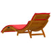 Ligbed 2 st Massief Acaciahout Rood