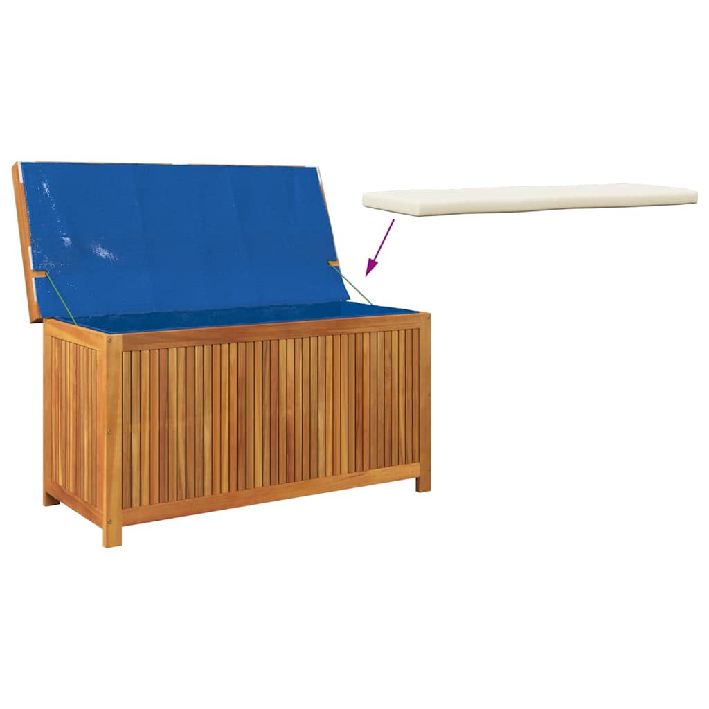 Opbergbox voor buiten 113x50x60,5 cm massief acaciahout
