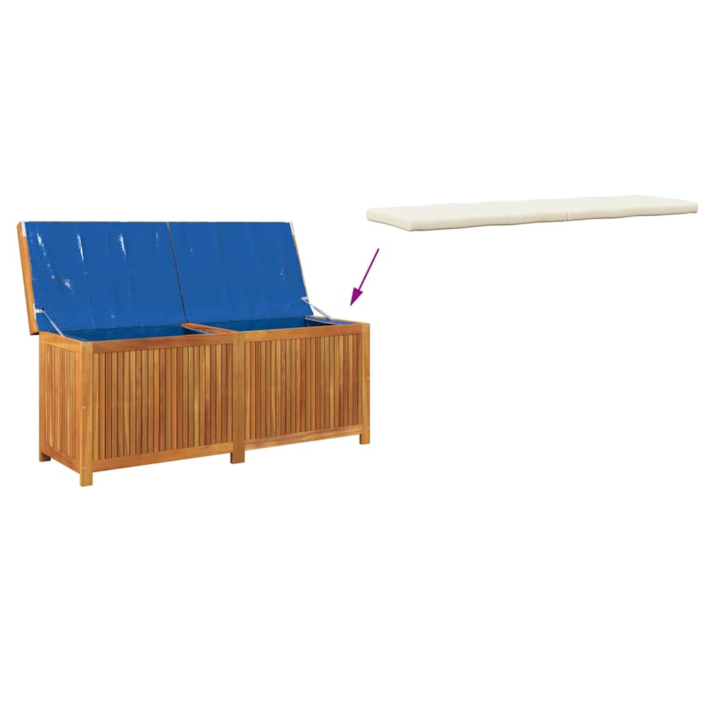 Kussenbox voor buiten 150x50x60,5 cm massief acaciahout