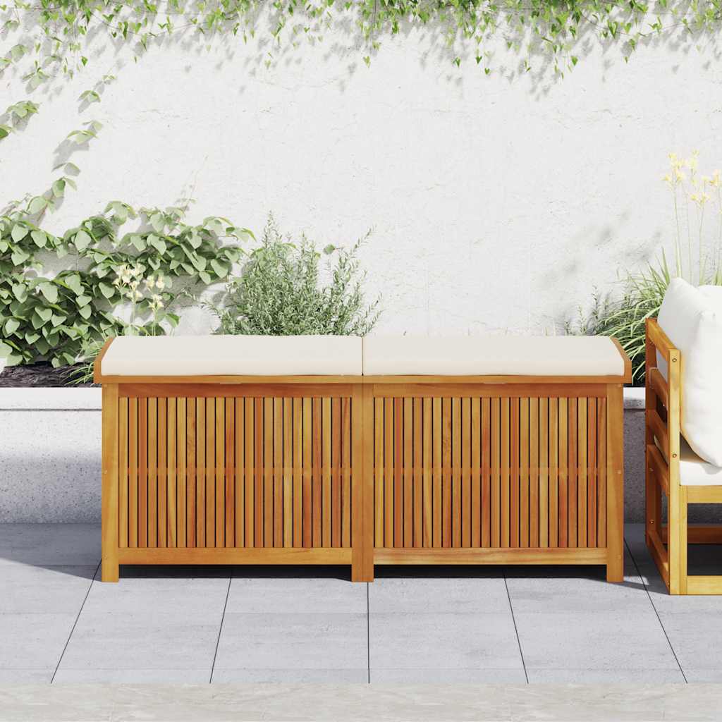 Kussenbox voor buiten 150x50x60,5 cm massief acaciahout