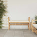 Tuinbank met kussen Bruin 110 x 38 x 65cm Bamboe