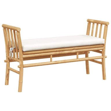Tuinbank met kussen Bruin 110 x 38 x 65cm Bamboe