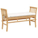 Tuinbank met kussen Bruin 110 x 38 x 65cm Bamboe