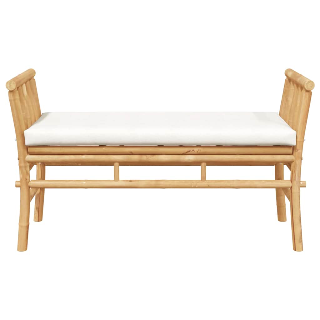 Tuinbank met kussen Bruin 110 x 38 x 65cm Bamboe