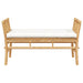 Tuinbank met kussen Bruin 110 x 38 x 65cm Bamboe