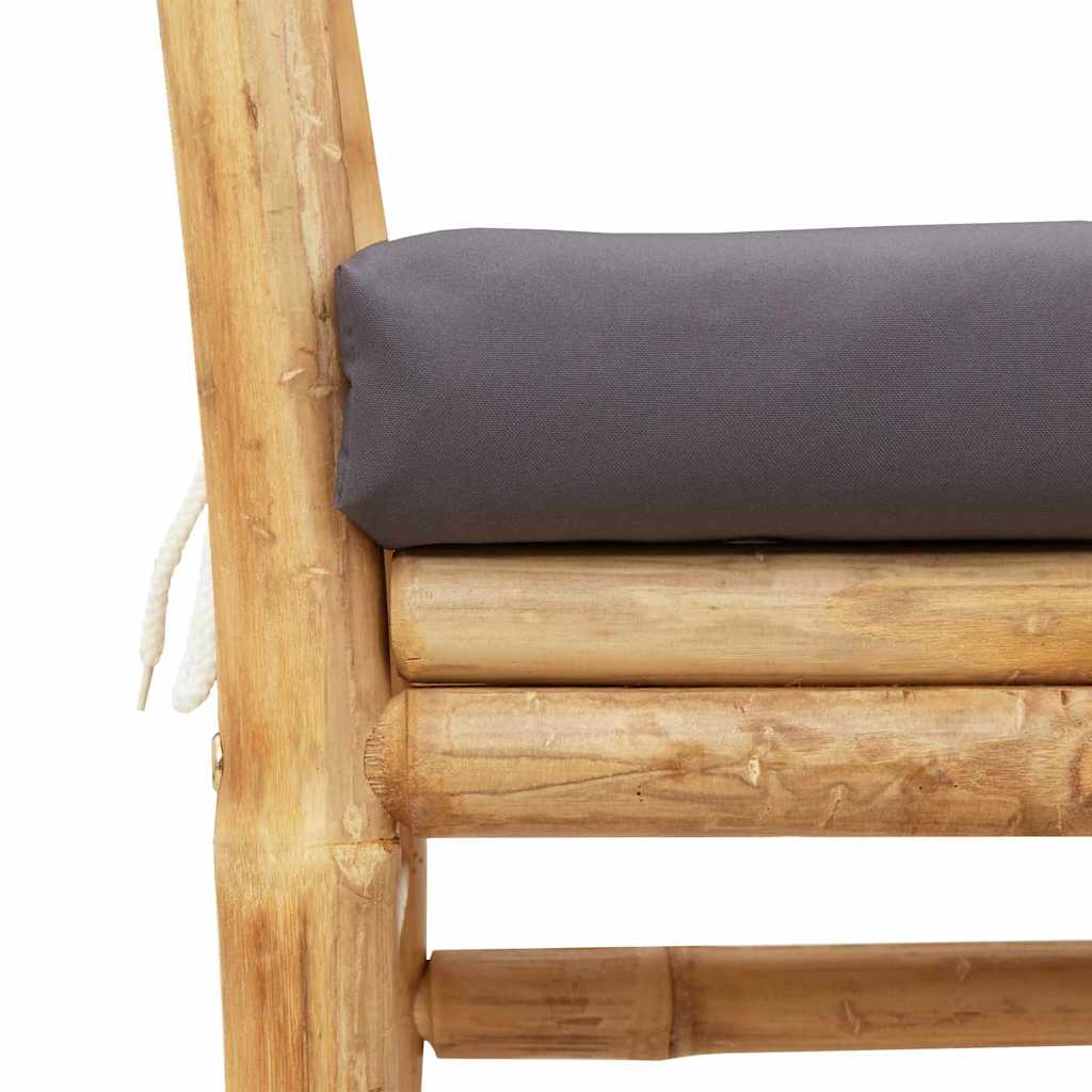 Tuinbank met kussen Bruin 110 x 38 x 65cm Bamboe