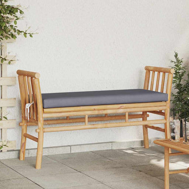 Tuinbank met kussen Bruin 110 x 38 x 65cm Bamboe