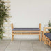 Tuinbank met kussen Bruin 110 x 38 x 65cm Bamboe