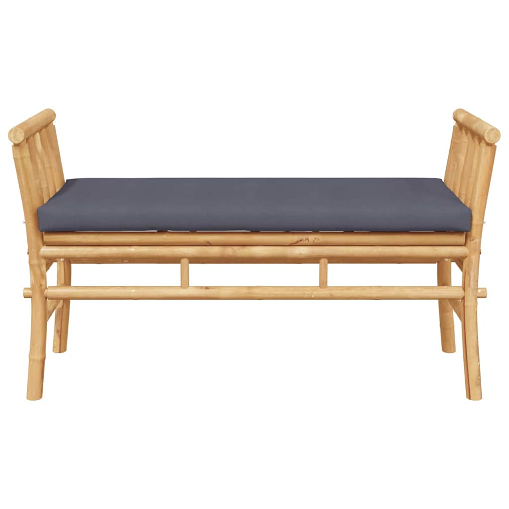 Tuinbank met kussen Bruin 110 x 38 x 65cm Bamboe