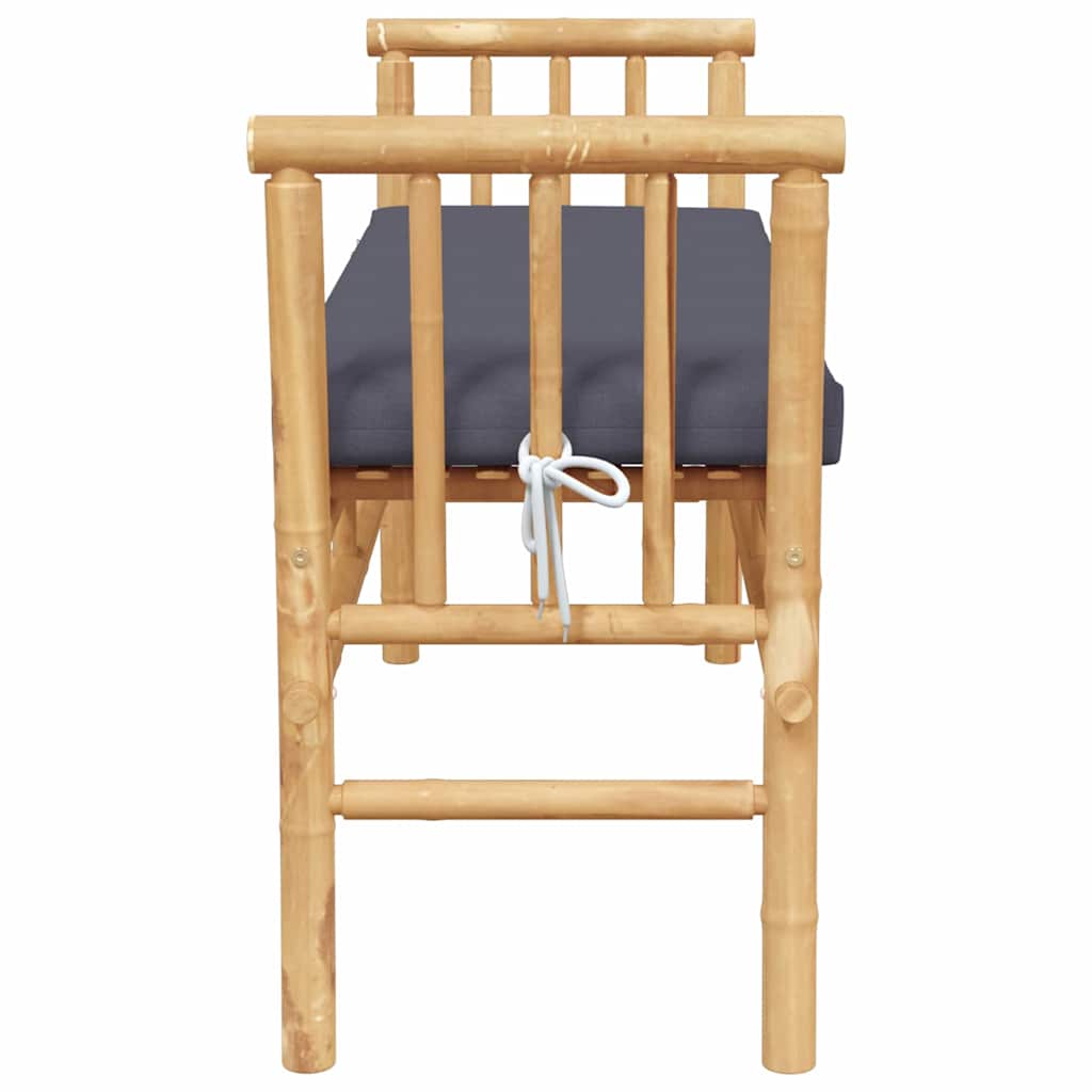 Tuinbank met kussen Bruin 110 x 38 x 65cm Bamboe