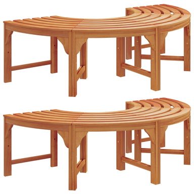 Boom bank 8 -Seater 2 st 160 x 80 x 45cm Naturel