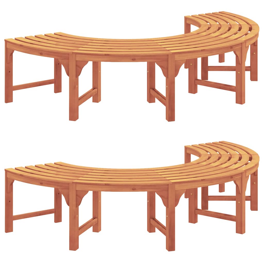 Boom bank 8 -Seater 2 st 160 x 80 x 45cm Naturel