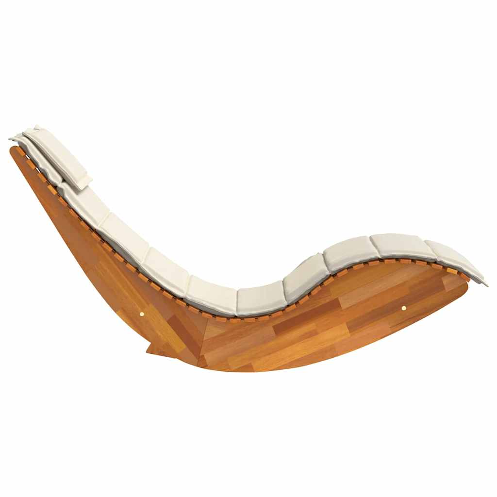 Ligstoel 2 st Massief Acaciahout Bruin