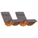 Ligstoel 2 st Massief Acaciahout Bruin