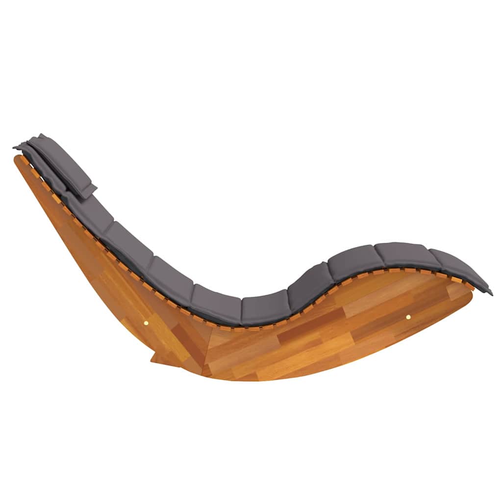 Ligstoel 2 st Massief Acaciahout Bruin