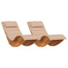 Ligstoel 2 st Massief Acaciahout Bruin