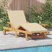 Ligstoel 2 st Massief Acaciahout Beige
