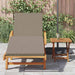 Ligstoel 2 st Massief Acaciahout Taupe