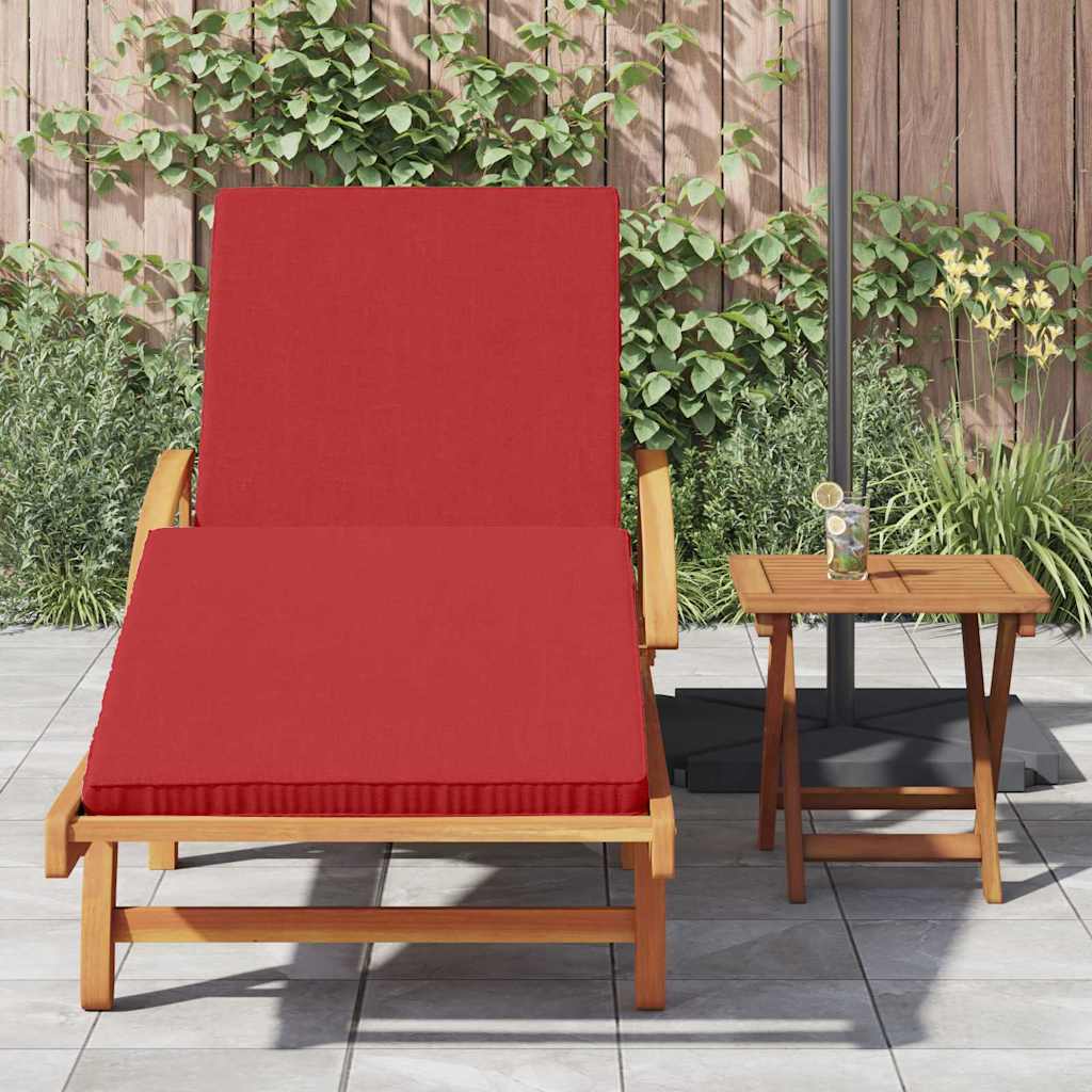 Ligstoel 2 st Massief Acaciahout Rood
