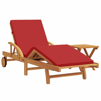 Ligstoel 2 st Massief Acaciahout Rood